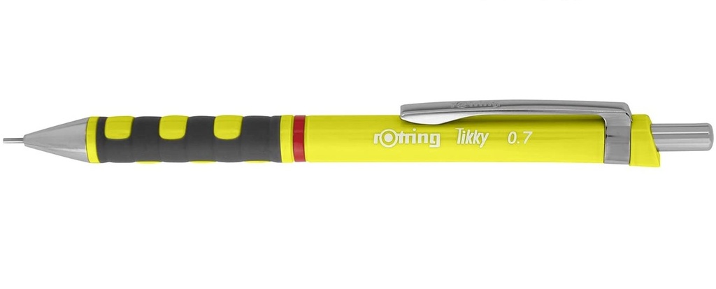 Tikky Mechanical Pencil With Eraser - 0.7 Mm - Neon Yellow