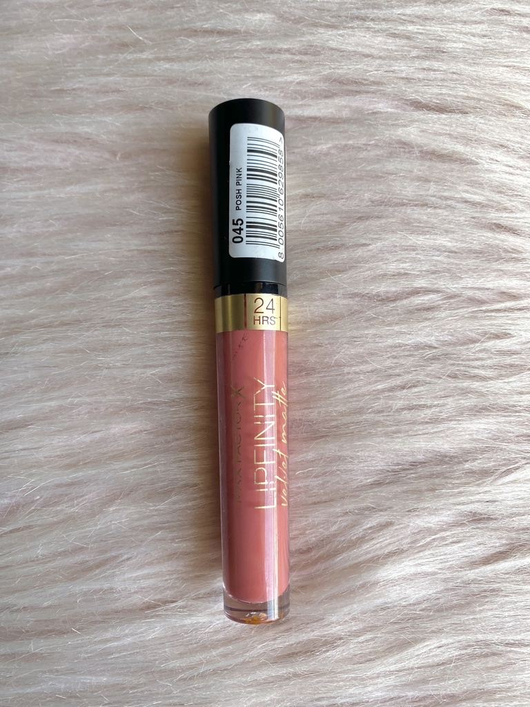 Max Factor Lipfinity Velvet Matte Liquid Lip (045 Posh Pink)