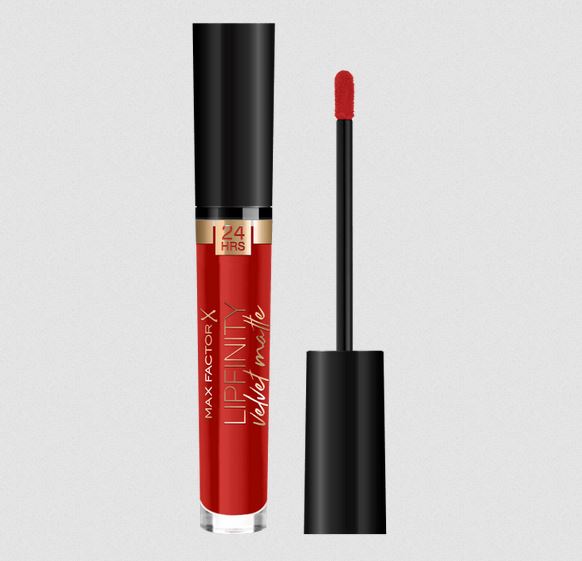 Max Factor Lipfinity Velvet Matte Liquid Lip, 025 Red Luxury
