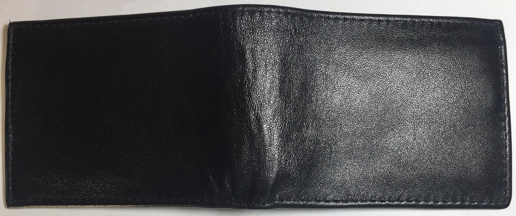 Elegant Genuine Leather Wallet & Card Holder - Quad Folding - Black