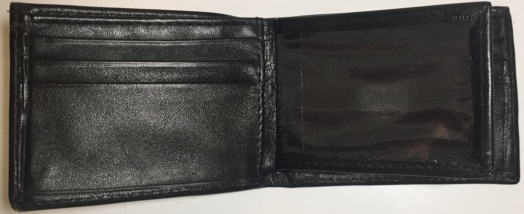Elegant Genuine Leather Wallet & Card Holder - Quad Folding - Black
