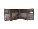 Elegant Genuine Leather Wallet & Card Holder - Quad Folding Dark Brown
