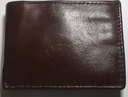 Elegant Genuine Leather Wallet & Card Holder - Quad Folding Dark Brown