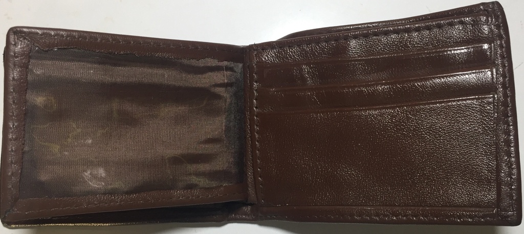 Elegant Genuine Leather Wallet & Card Holder - Quad Folding Dark Brown
