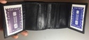 Elegant Genuine Leather Wallet & Card Holder - Quad Folding - Black