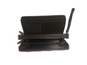 Wallet & Handbag - Multi-function Double Zipper - Brown