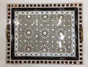 Serving Tray - Wood & Seashell - 3 Pcs - Rectangle