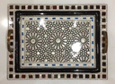 Serving Tray - Wood & Seashell - 3 Pcs - Rectangle