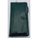 Men Long Zipper Wallet For Money, IDs And Cards - Black