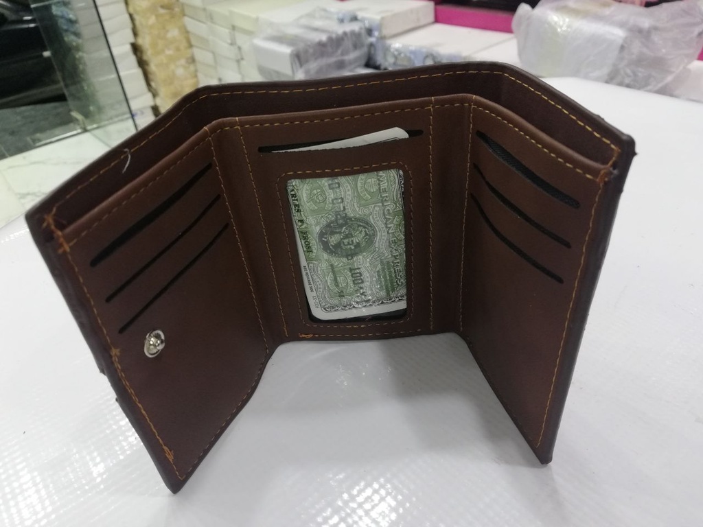 Pocket Wallet For Money, IDs & Cards - Brown