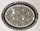 Serving Tray - Wood & Seashell - 3 Pcs - Oval