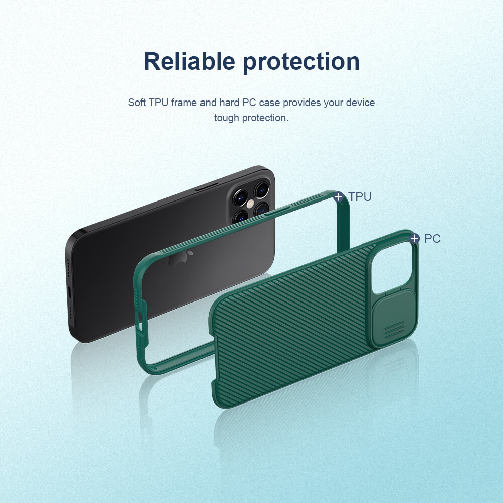 Nillkin CamShield Pro cover case - Camera Lens Protection - iPhone 12 Pro Max - Black