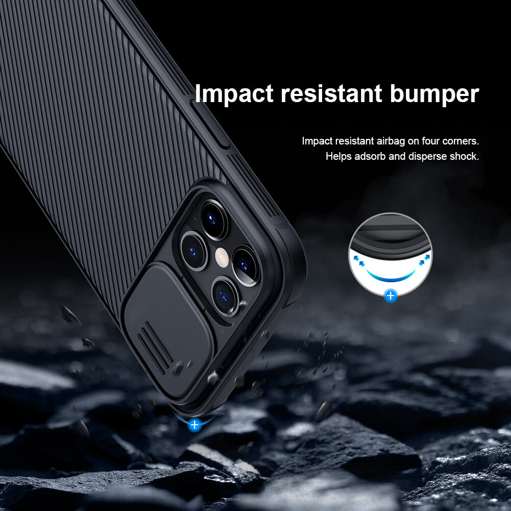 Nillkin CamShield Pro cover case - Camera Lens Protection - iPhone 12 Pro Max - Black
