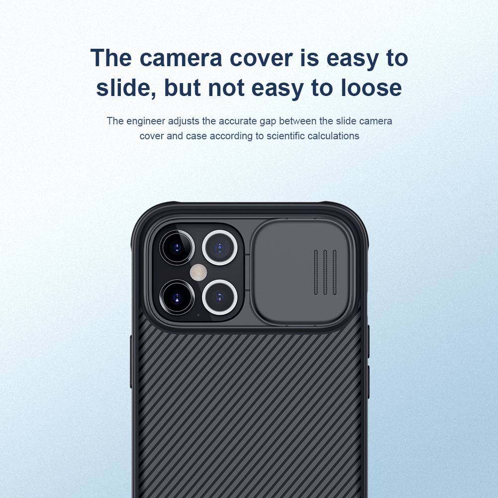 Nillkin CamShield Pro cover case - Camera Lens Protection - iPhone 12 Pro Max - Black