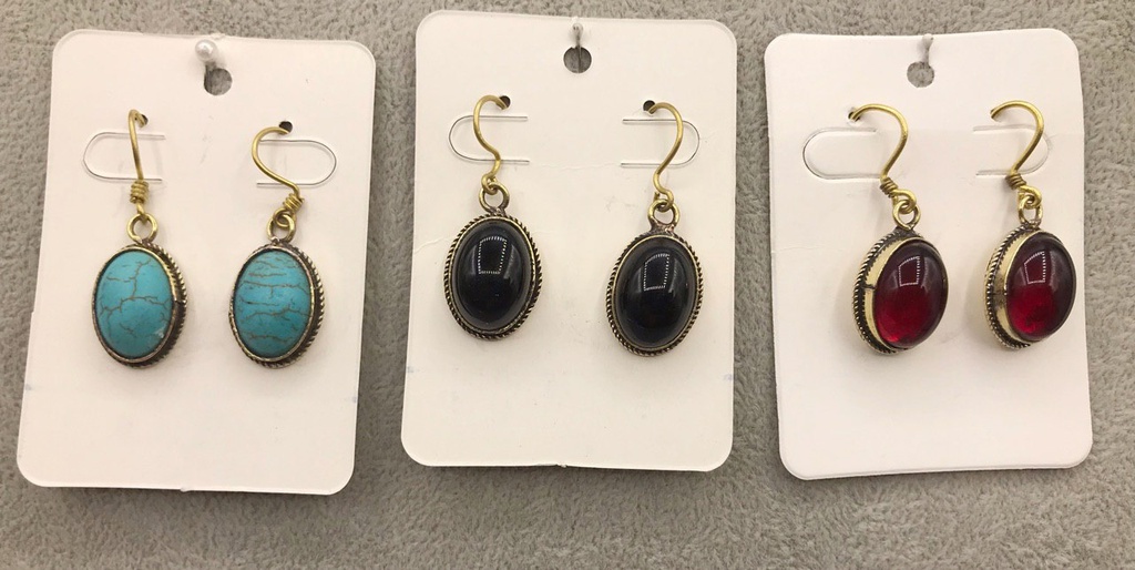 Copper Earring With Turquoise