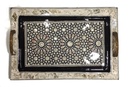 Serving Tray - Wood & Seashell - 3 Pcs - Rectangle