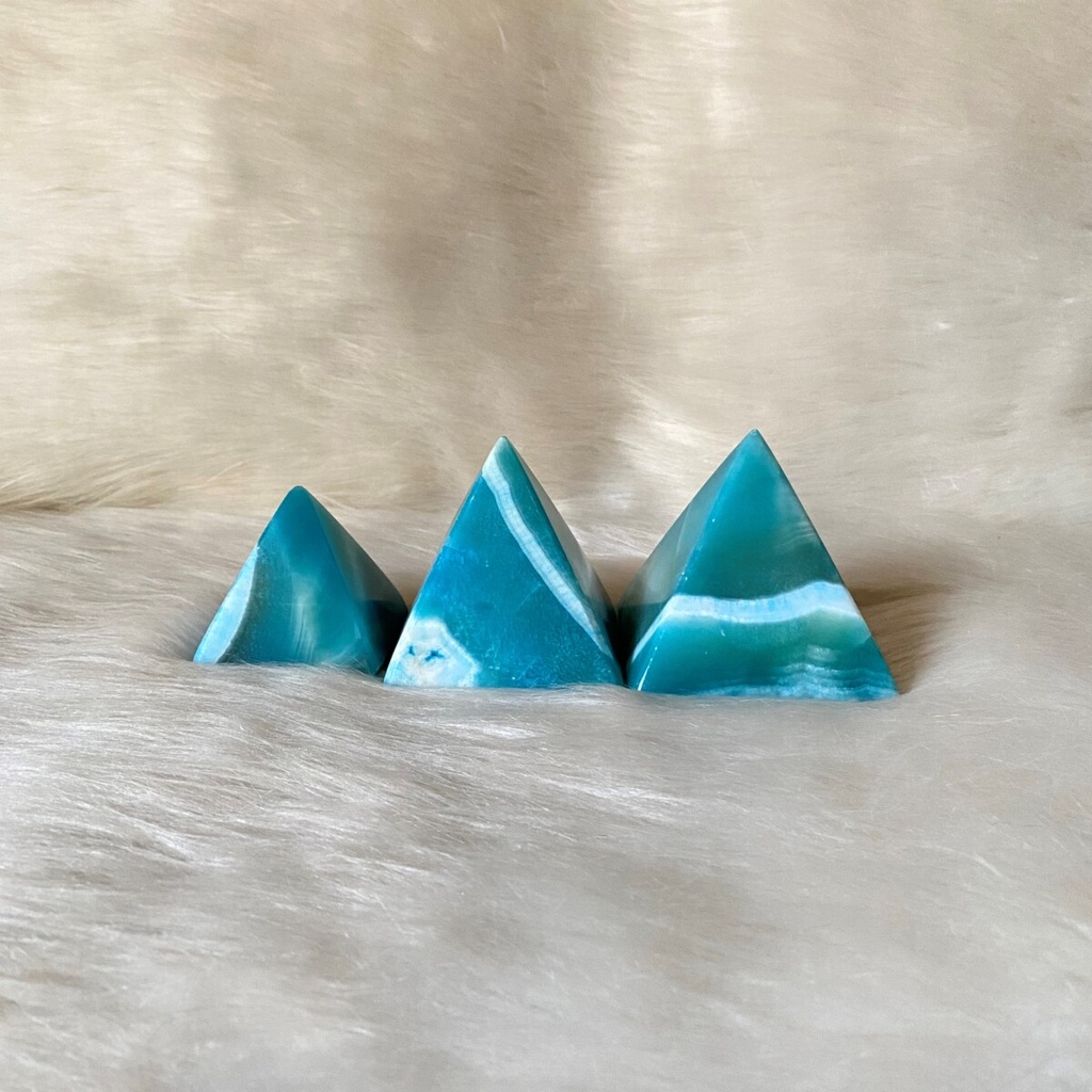 Alabaster Pyramids Natural Stone large size