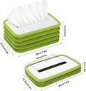 Scalable Tissue Box, Silicone Elastic Tissue Box Holder Dispenser, Lifting Tissue Box for Home, Car & Restaurant - Green