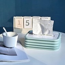 Scalable Tissue Box, Silicone Elastic Tissue Box Holder Dispenser, Lifting Tissue Box for Home, Car & Restaurant - Light Blue