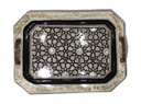 Serving Tray - Wood & Seashell - 3 Pcs - Rectangle & Chamfered Corners