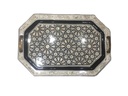 Serving Tray - Wood & Seashell - 3 Pcs - Rectangle & Chamfered Corners