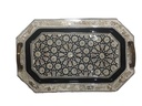 Serving Tray - Wood & Seashell - 3 Pcs - Rectangle & Chamfered Corners