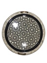 Serving Tray - Wood & Seashell - 3 Pieces - Circle