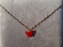 Necklace From ABfly - Red Butterfly Chinese Gold Chain