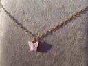 Necklace From ABfly - Lavender Butterfly Chinese Gold Chain