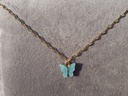 Necklace From ABfly - Baby Blue Butterfly Chinese Gold Chain