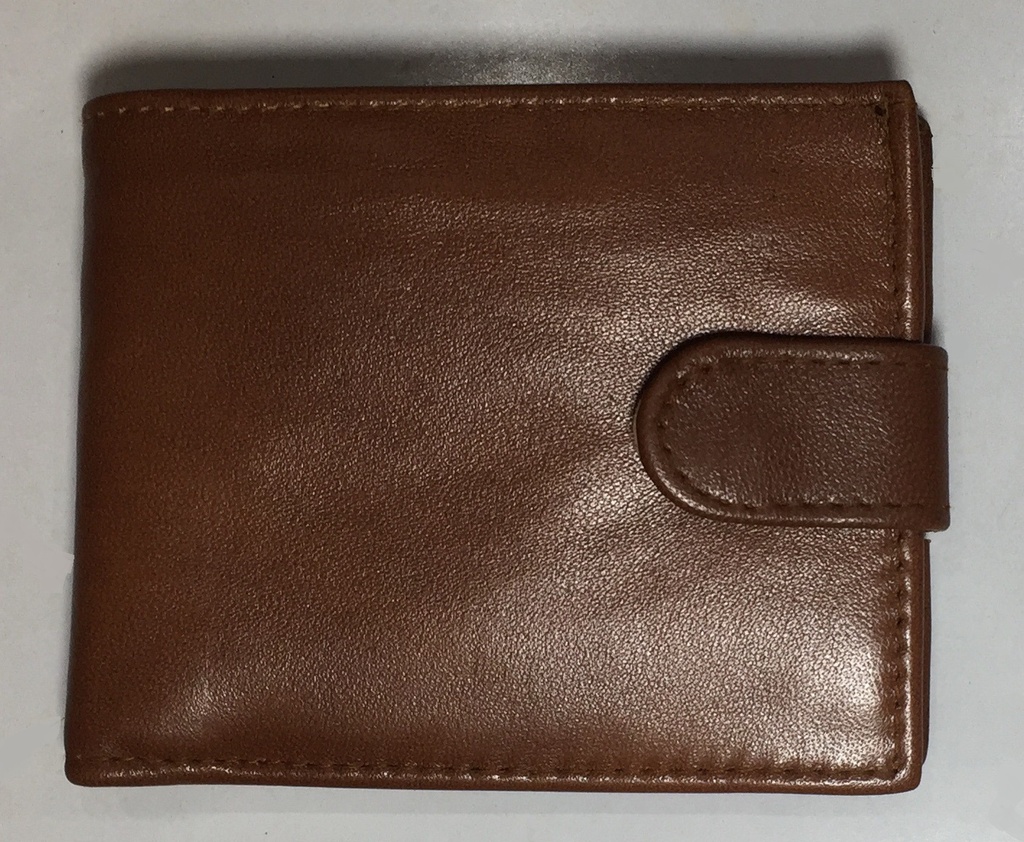 Elegant Genuine Leather Solid Wallet & Card Holder - Camel