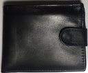 Elegant Genuine Leather Solid Wallet & Card Holder - Black