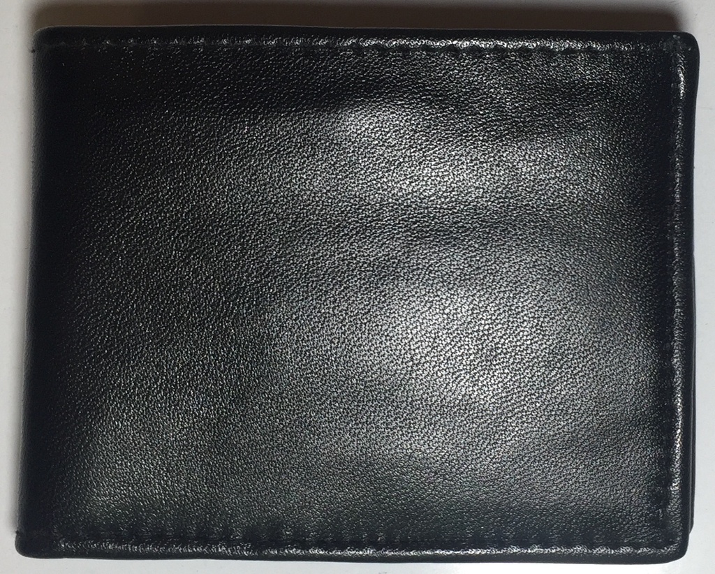 Elegant Genuine Leather Wallet & Card Holders - Tri-fold - Black