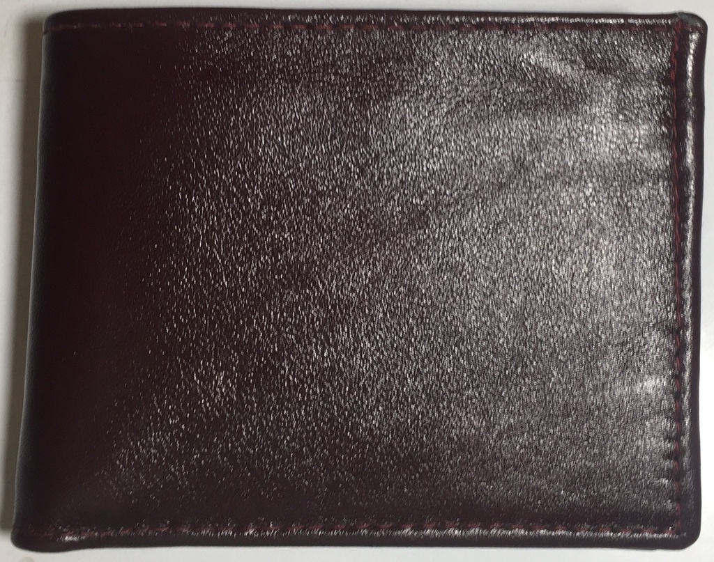 Elegant Genuine Leather Wallet & Card Holders - Tri-fold - Maroon