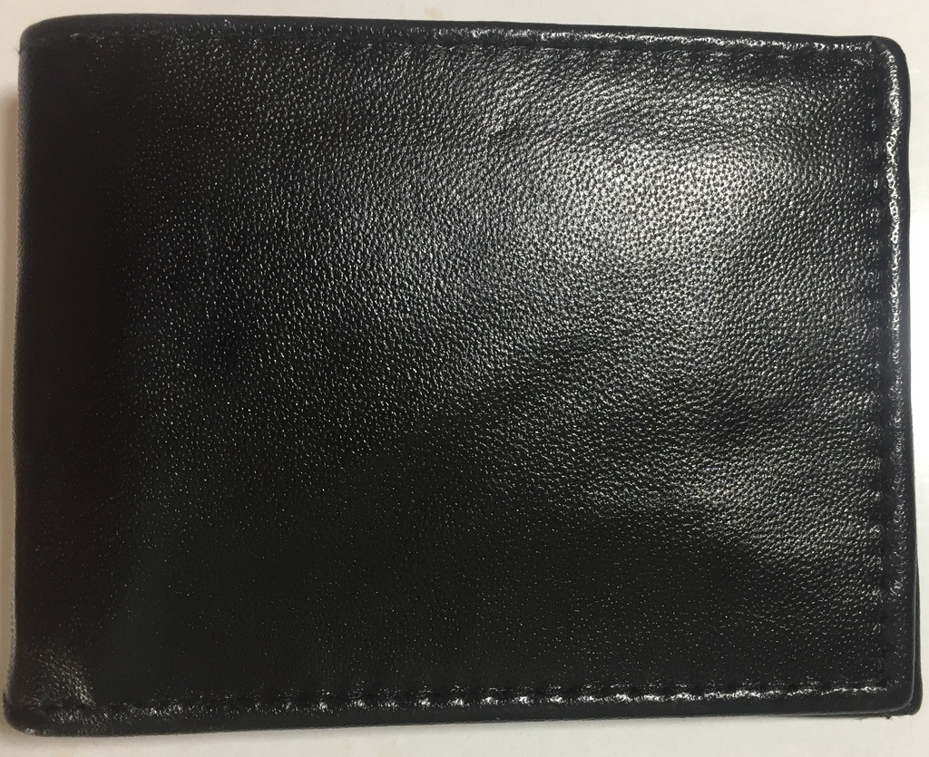 Elegant Genuine Leather Wallet & Card Holders - V Pockets - Black