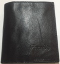 Elegant Genuine Leather Wallet & Card Holder - Quad Folding - Black
