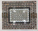 Serving Tray - Wood & Seashell - 3 Pcs - Rectangle