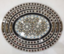 Serving Tray - Wood & Seashell - 3 Pcs - Oval
