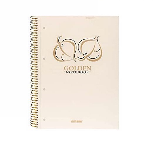 Mintra Golden A4 Spiral Notebook - 100 Sheets