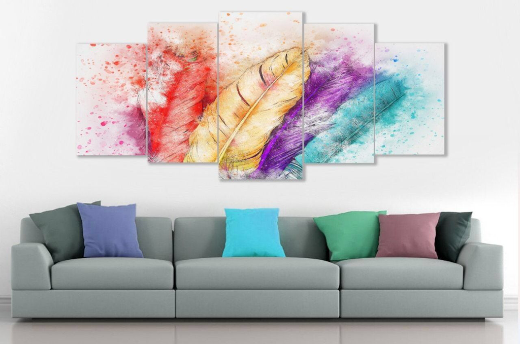 A Wall Art, Wood Modern Tableau For Decor, 5 Pcs, 60 X 130 Cm, 24-152