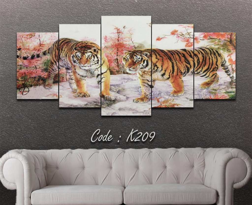 A Wall Art, Wood Modern Tableau For Decor, 5 Pcs, 60 X 130 Cm, 24-153