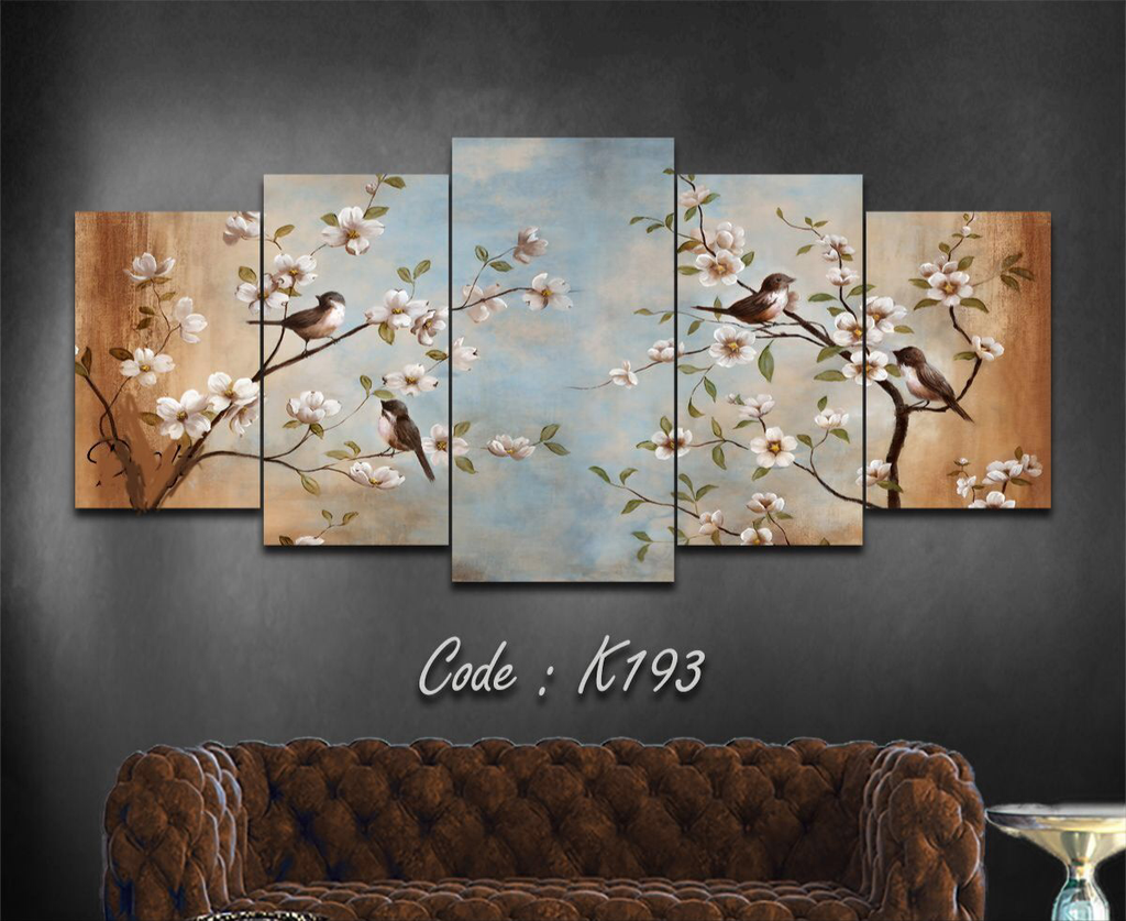 A Wall Art, Wood Modern Tableau For Decor, 5 Pcs, 60 X 130 Cm, 24-155
