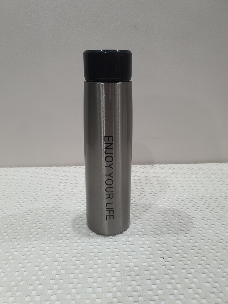 Travel Thermos Bottle 500 ML Insulated Stainless Steel - Silver