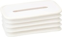 Scalable Tissue Box, Silicone Elastic Tissue Box Holder Dispenser, Lifting Tissue Box for Home, Car & Restaurant - White