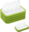 Scalable Tissue Box, Silicone Elastic Tissue Box Holder Dispenser, Lifting Tissue Box for Home, Car & Restaurant - Green