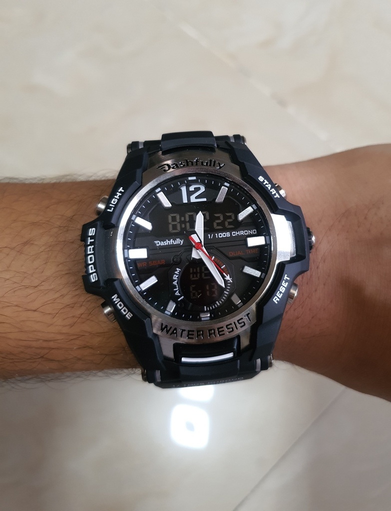 Original Dashfully water resist watch, Digital - analog, Wat-DFM1805-BS