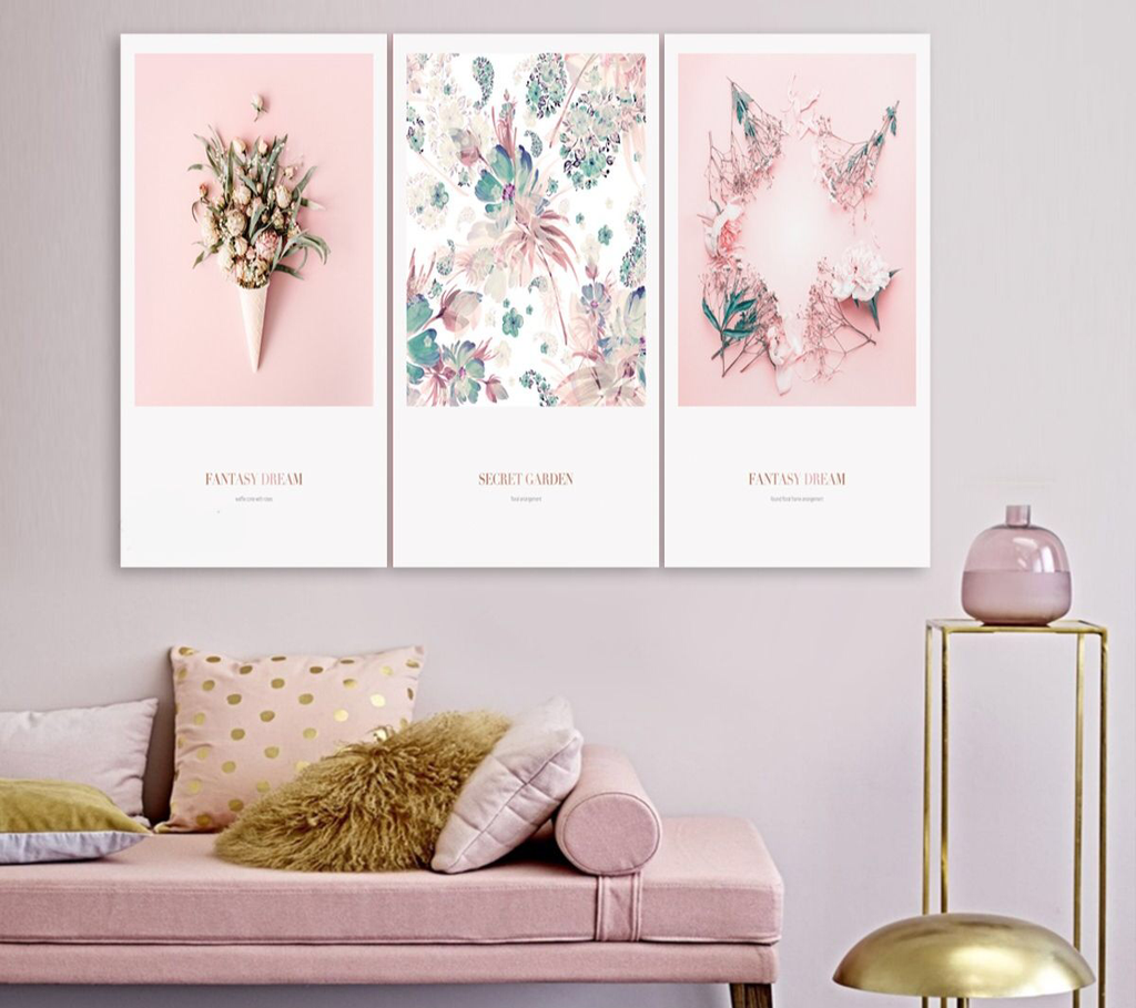 A Wall Art, Wood Modern Tableau For Decor, 3 Pcs, 60 X 90 Cm, 24-065