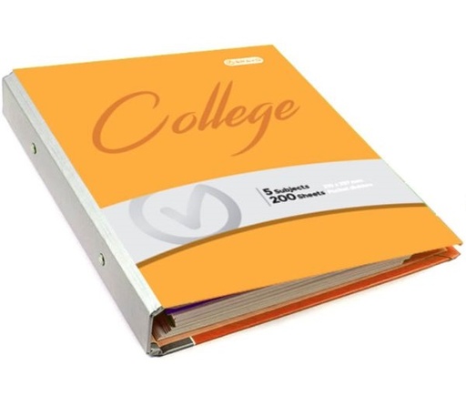 [NB-Sas-Coll-Or] College A4 Binder Notebook – 200 Sheets - Orange