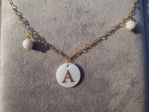 [ABFly-CH21870021] Necklace From ABfly - Letter (A) Chinese Gold Necklace