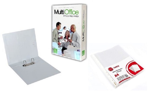 [Bund-A4+ArchF+Hold-2] Offer: Print & Copy A4 Paper + PVC Arch File + Plastic Document Holder
